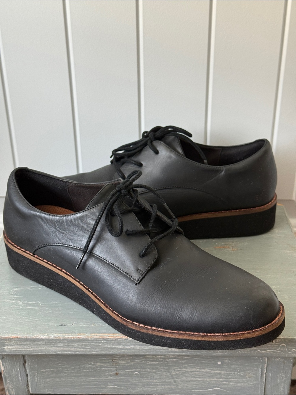 Softwalk Women's Willis Oxford Black Shoes Size 9.5N